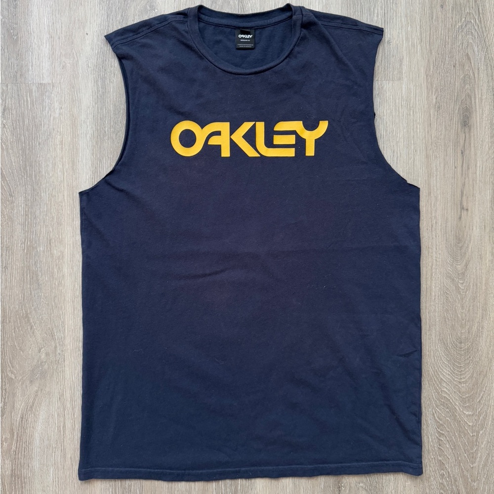 Vintage Y2K Oakley Sunglasses Cut Off Sleeve Shirt XL Promo Streetwear Hype Logo